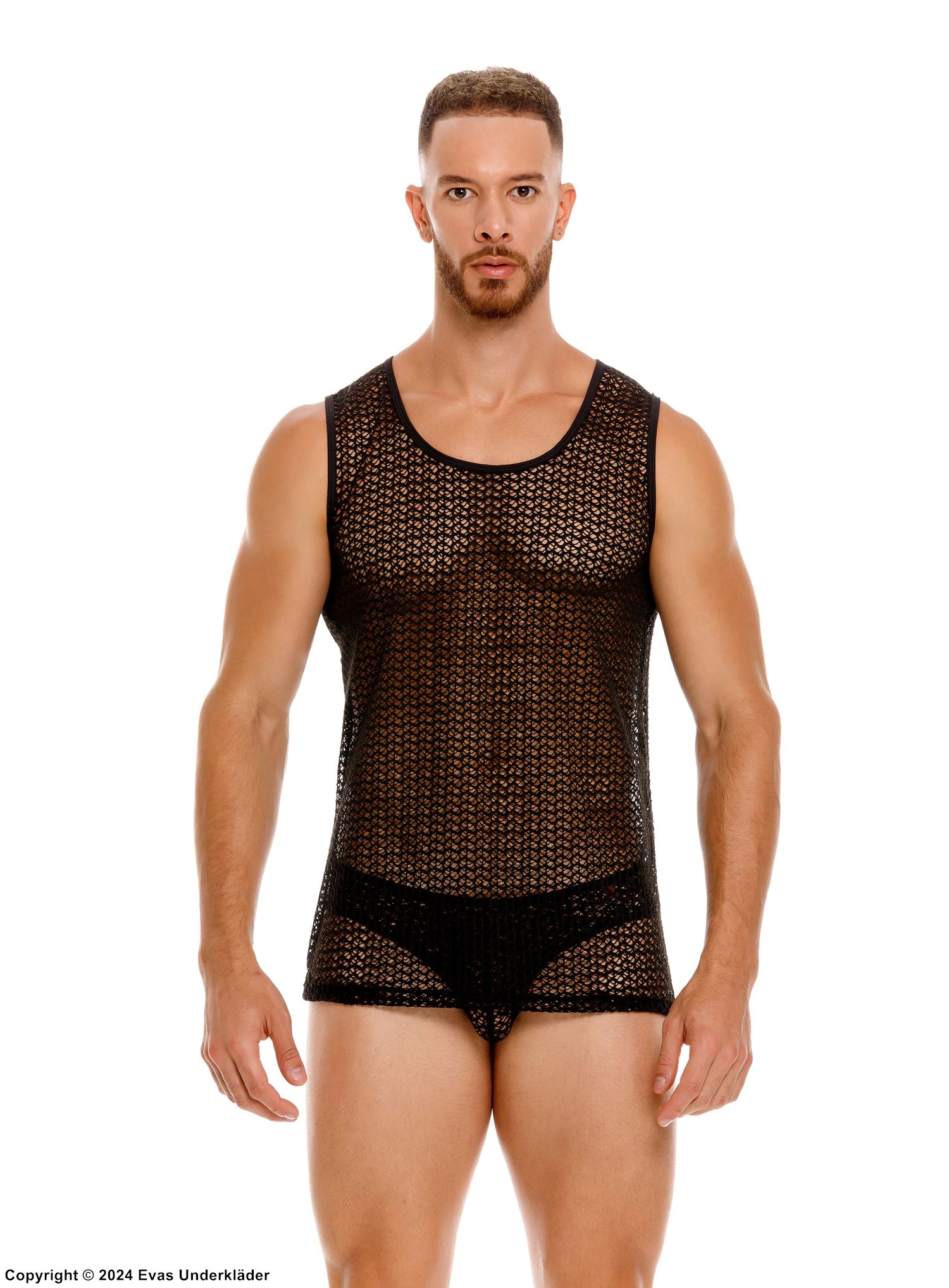 Men's tank top, knit net